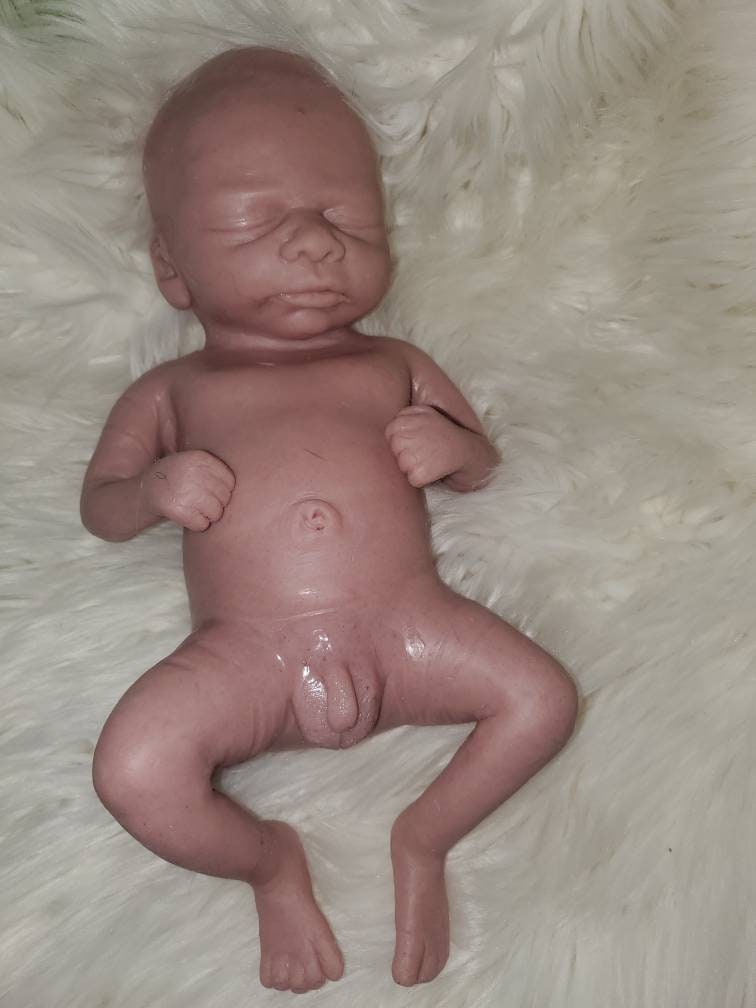 Full body silicone baby boy preemie 14" alden has gums