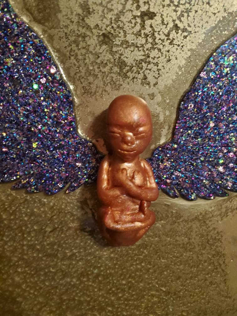 Custom order picture frame memorial resin fetus baby you choose Gestational stage