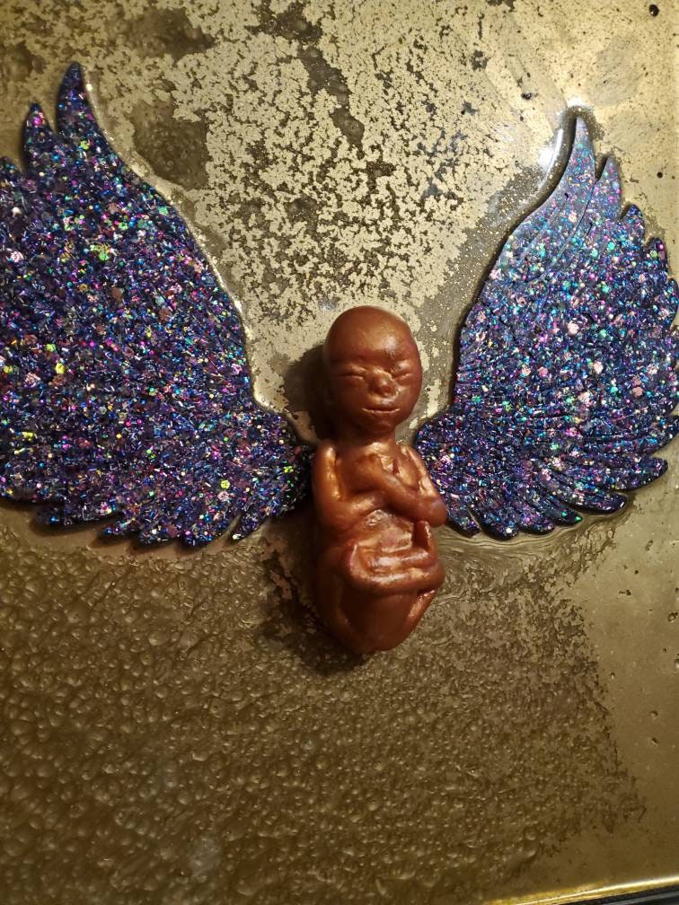 Custom order picture frame memorial resin fetus baby you choose Gestational stage