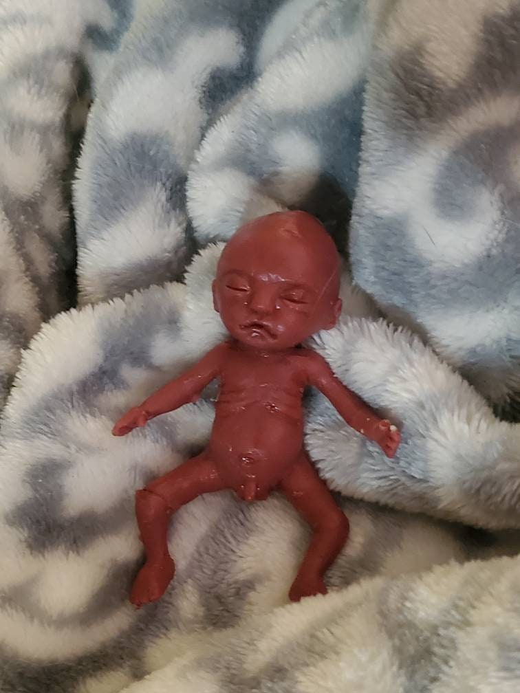Full body silicone baby 4" memorial baby fetus born too soon