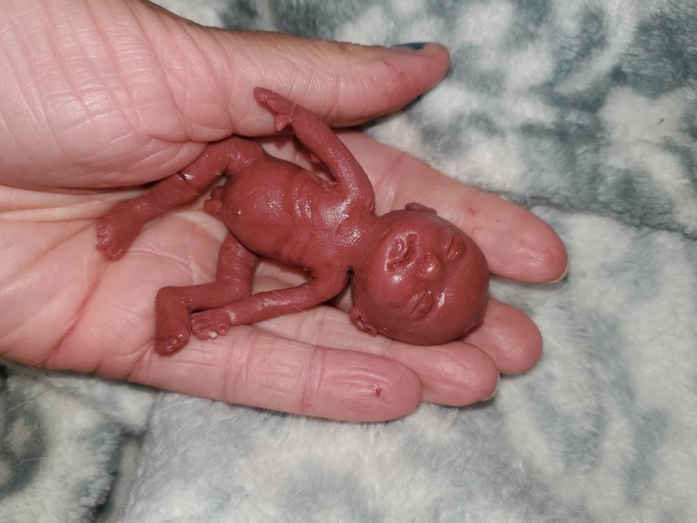 Full body silicone baby 4" memorial baby fetus born too soon