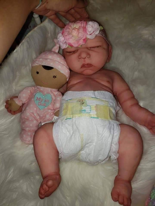 Full Body Silicone Baby Girl 18" Cassie mae  BLANK KIT