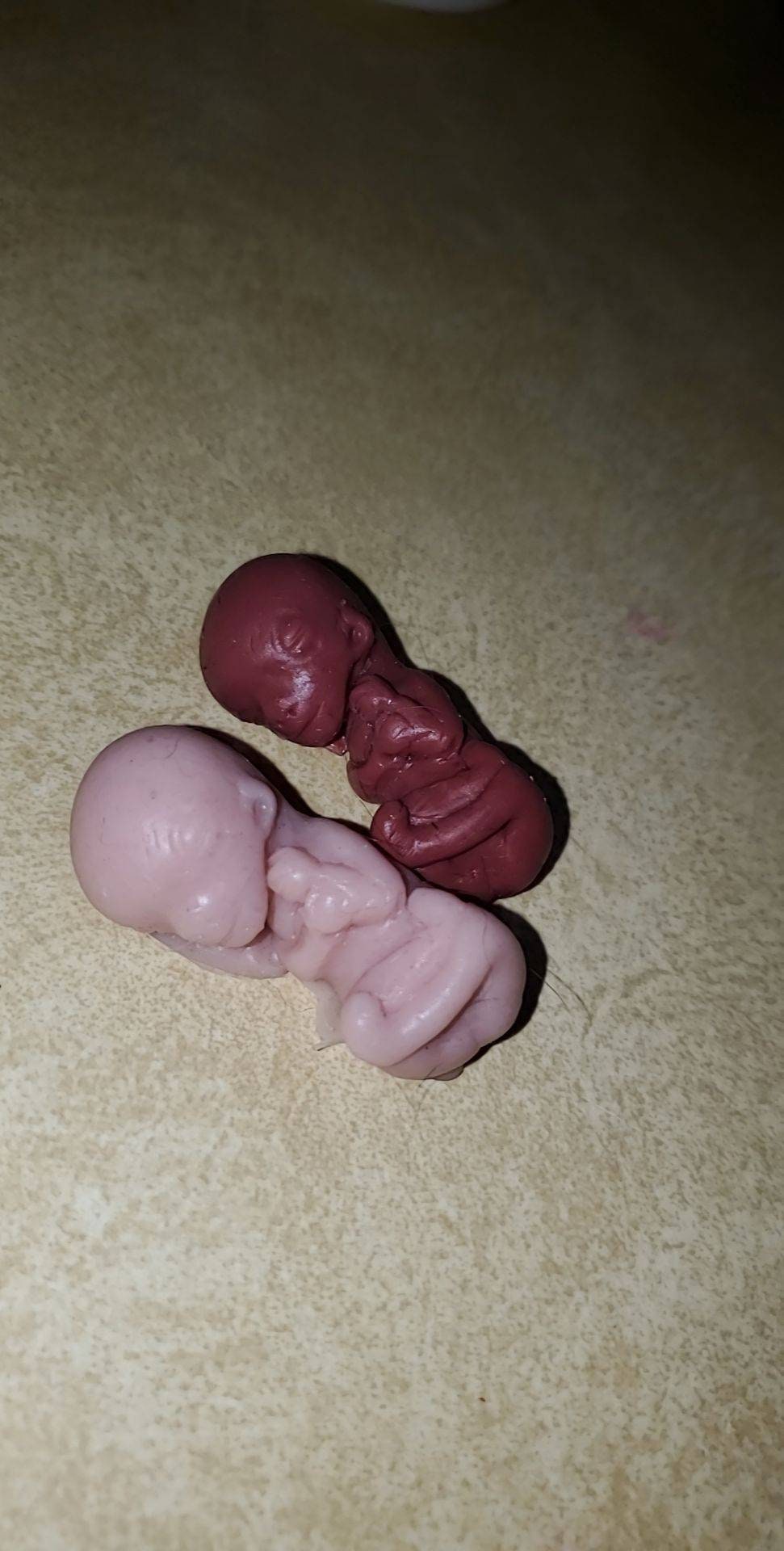 12 week gestational fetus silicone baby cute
