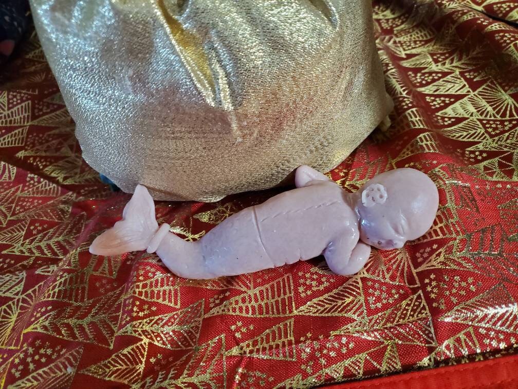 8" silicone Baby mermaid
