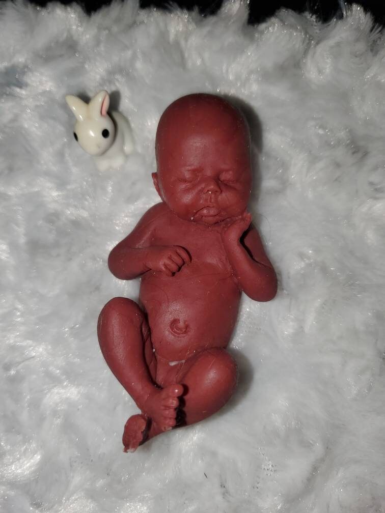 Full body silicone preemie 3" baby girl memorial baby