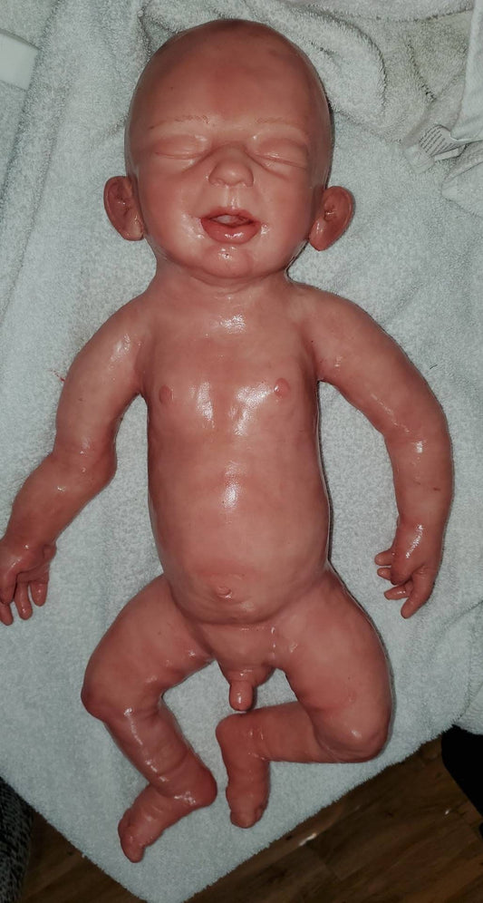 Full body silicone baby Closed eyes 24" Full Body baby boy noah
