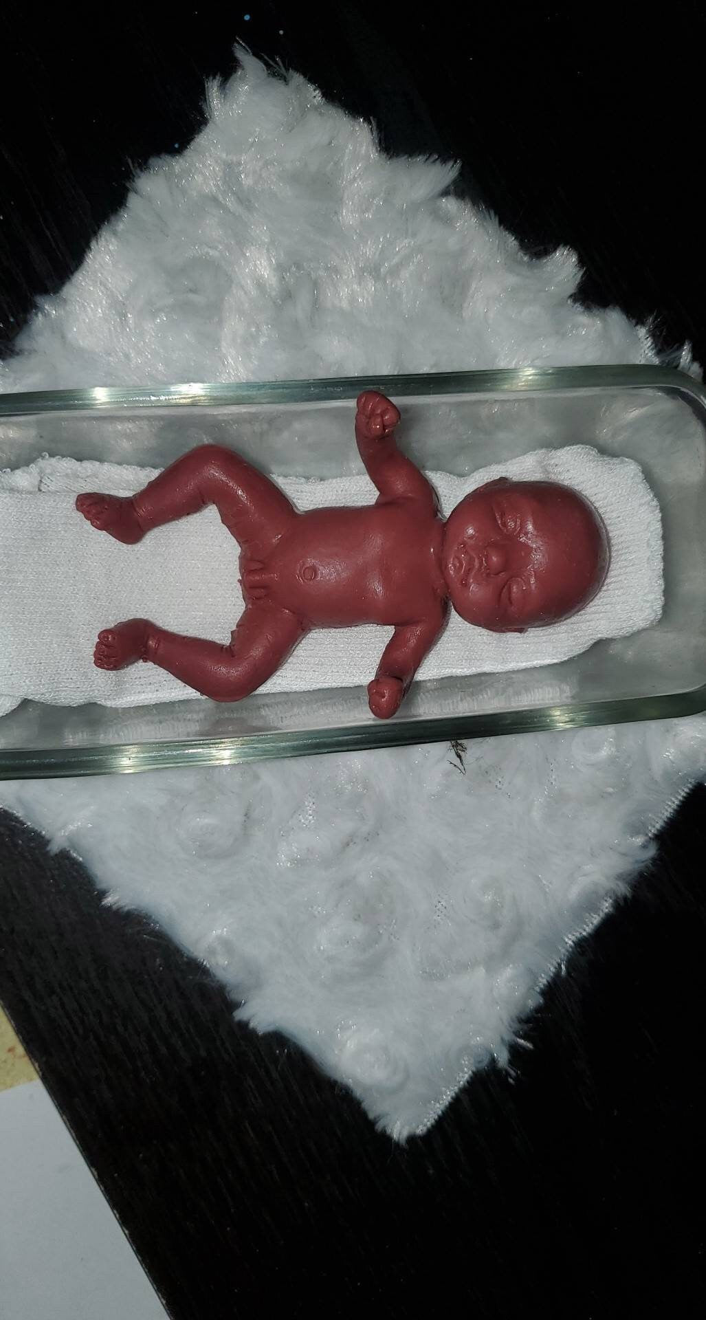 Full body silicone baby 4" memorial baby fetus born too soon boy