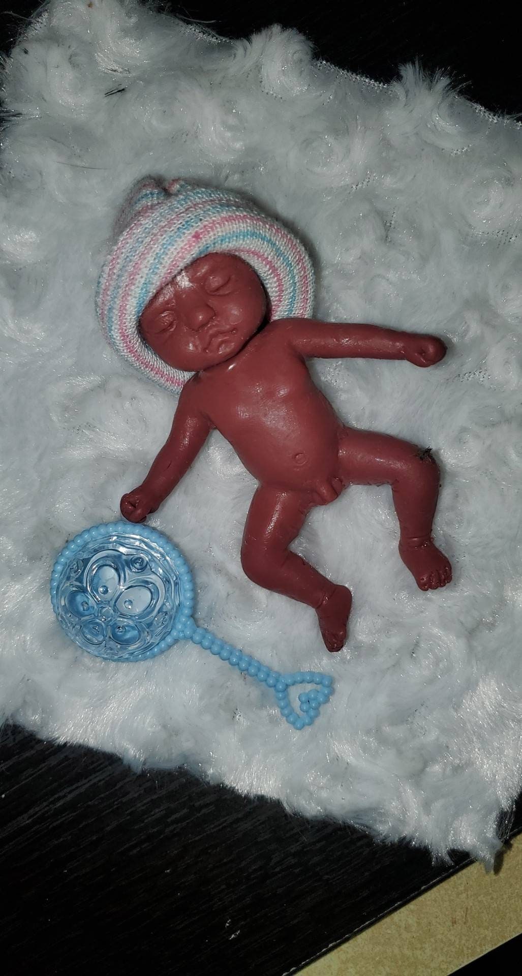 Full body silicone baby 4" memorial baby fetus born too soon boy