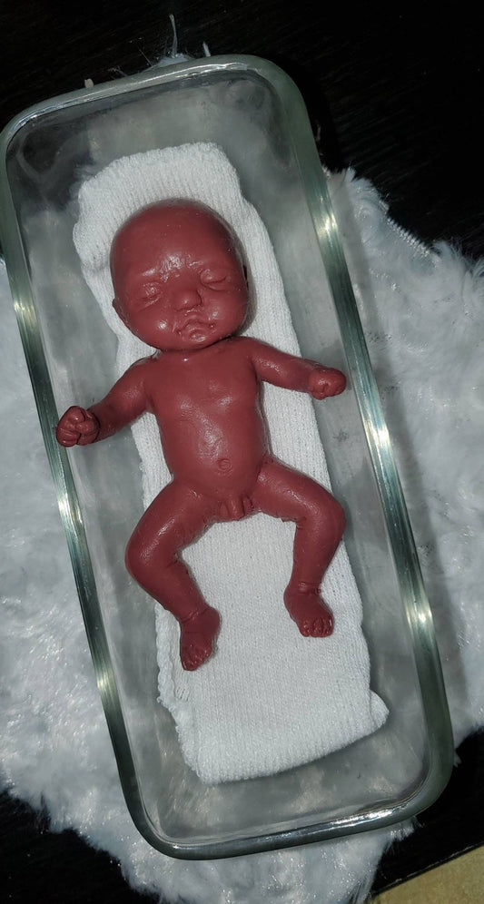 Full body silicone baby 4" memorial baby fetus born too soon boy