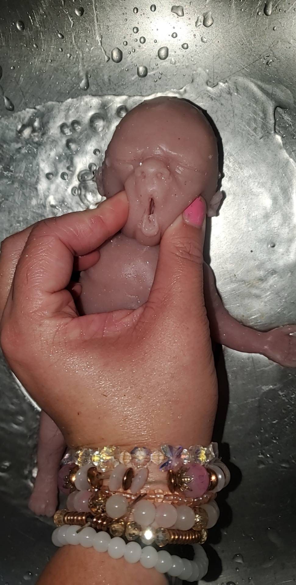 Full body silicone baby 9" baby boy yawning sleepy baby