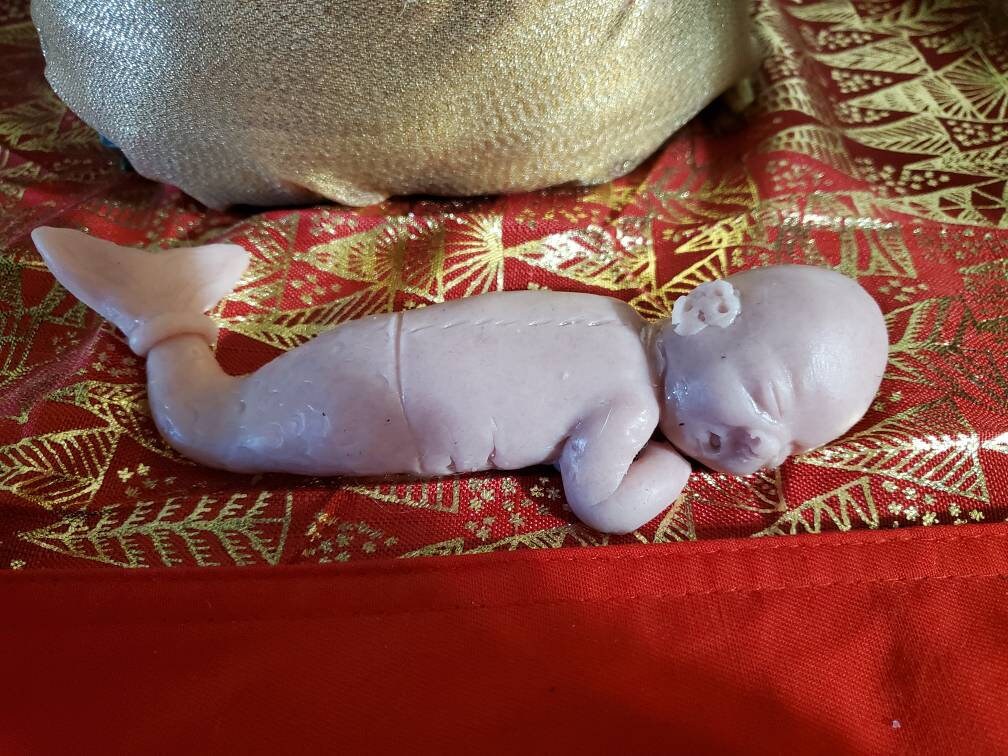 8" silicone Baby mermaid