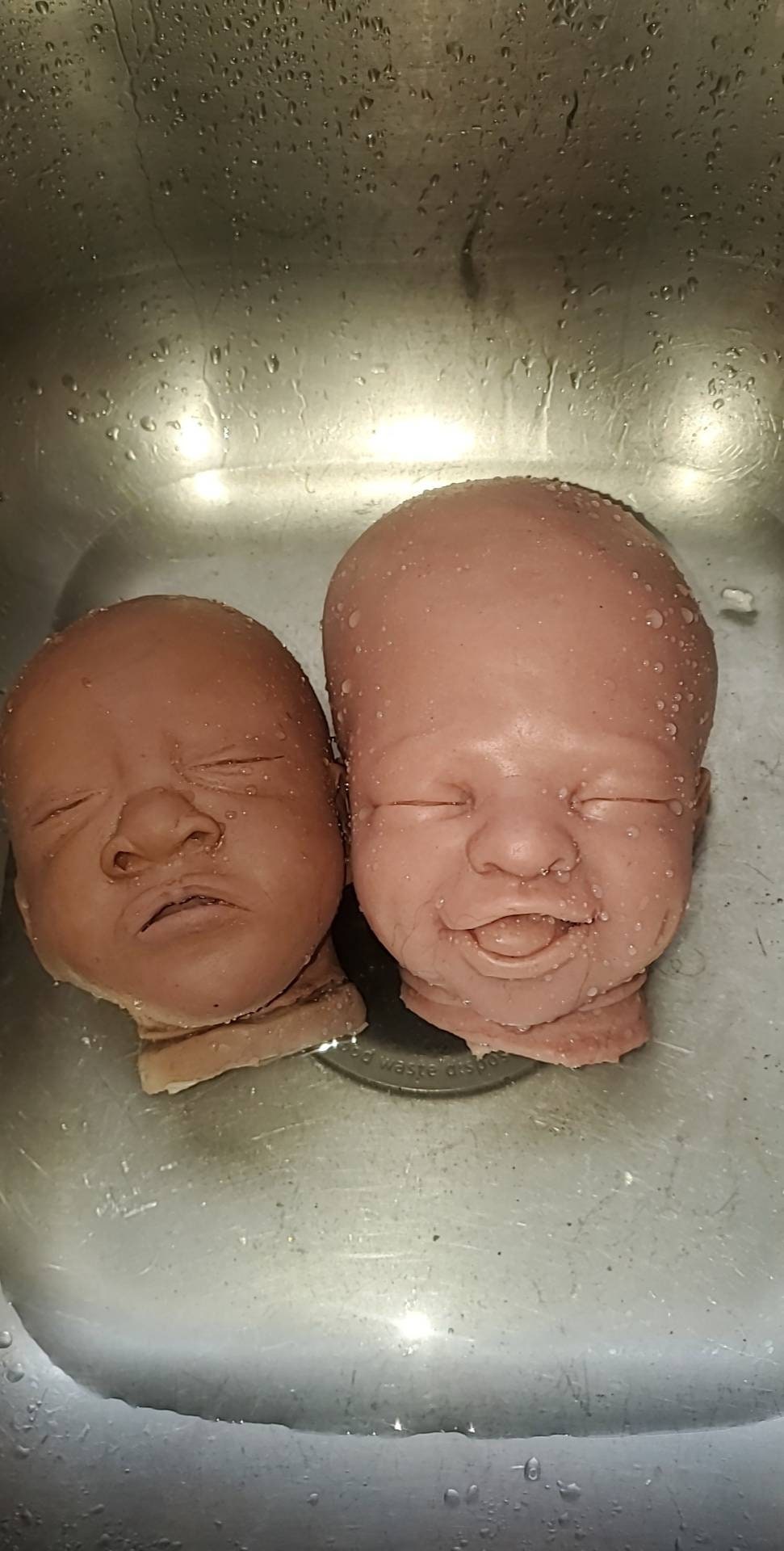 4 silicone baby surprise heads! Cuddle baby silicone heads