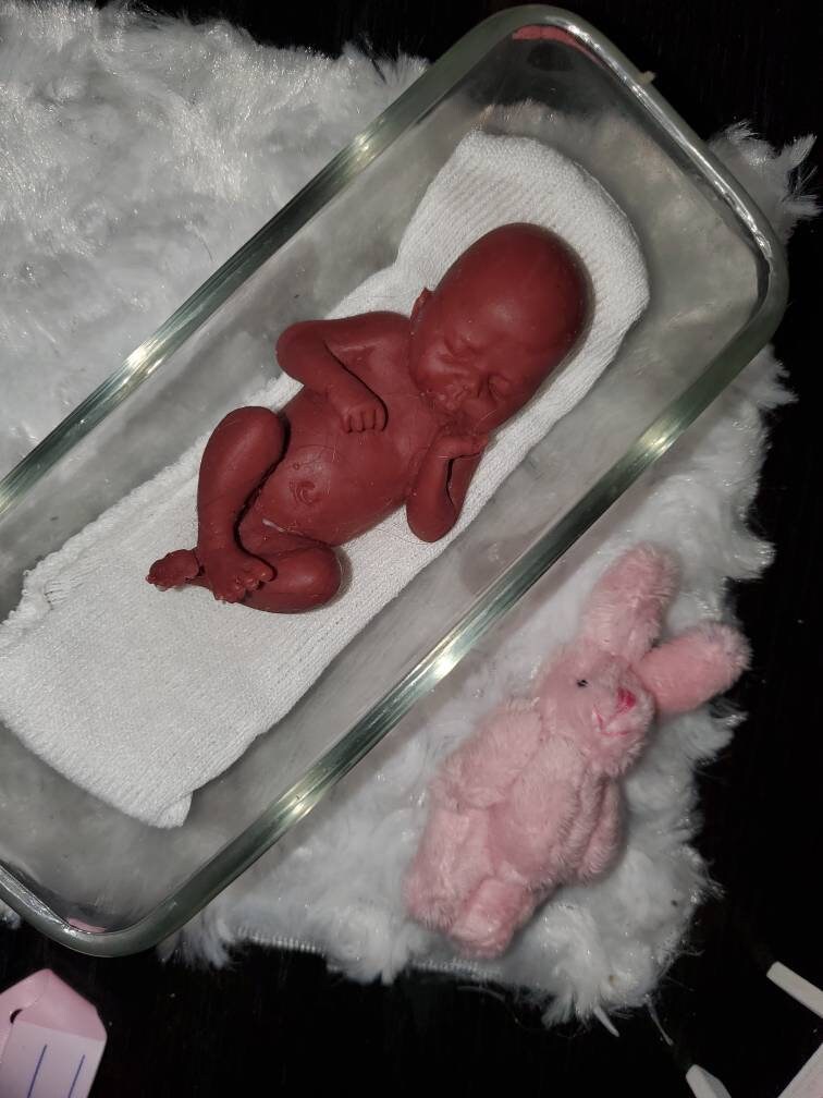 Full body silicone preemie 3" baby girl memorial baby