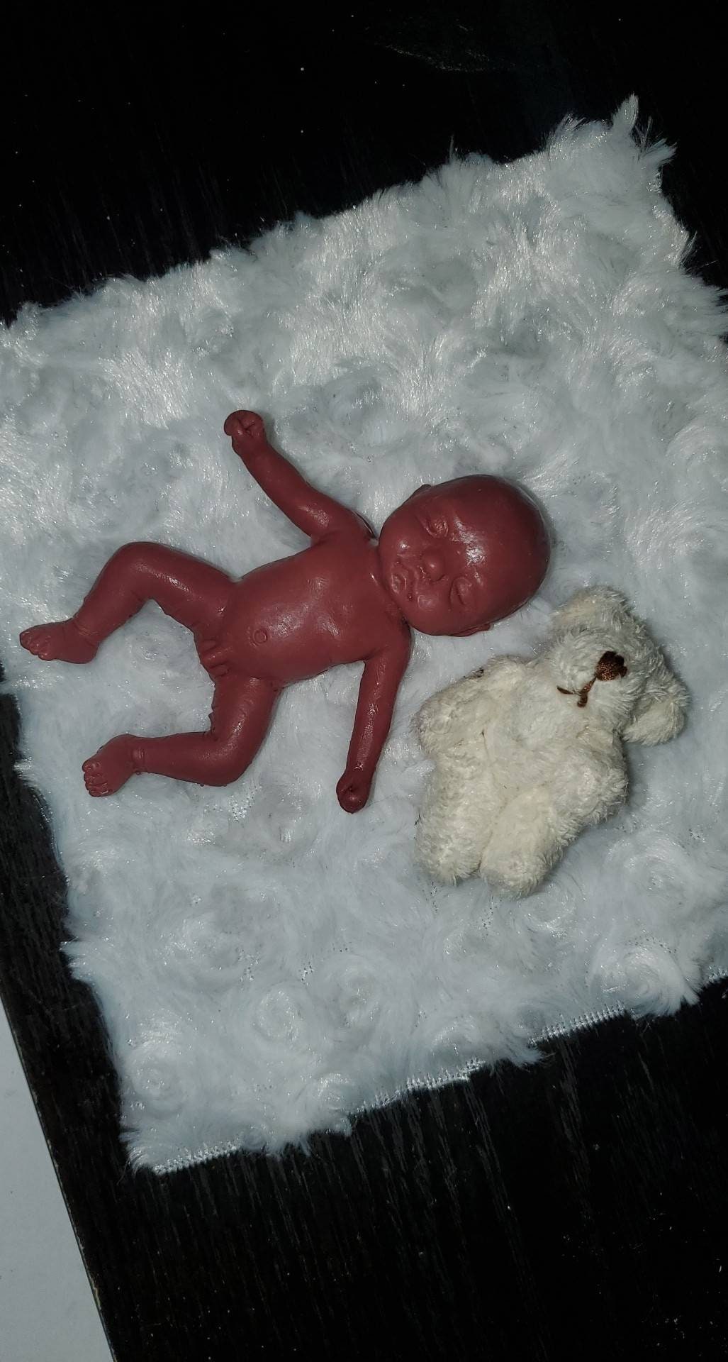 Full body silicone baby 4" memorial baby fetus born too soon boy