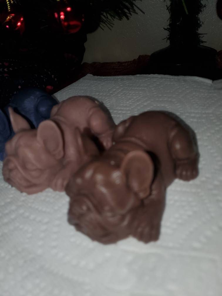 4" silicone baby frenchie puppy dog