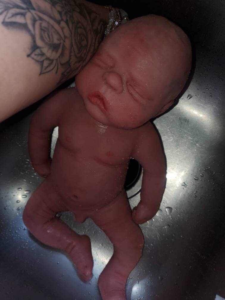 Full body silicone baby boy 18" Newborn baby doll Brody