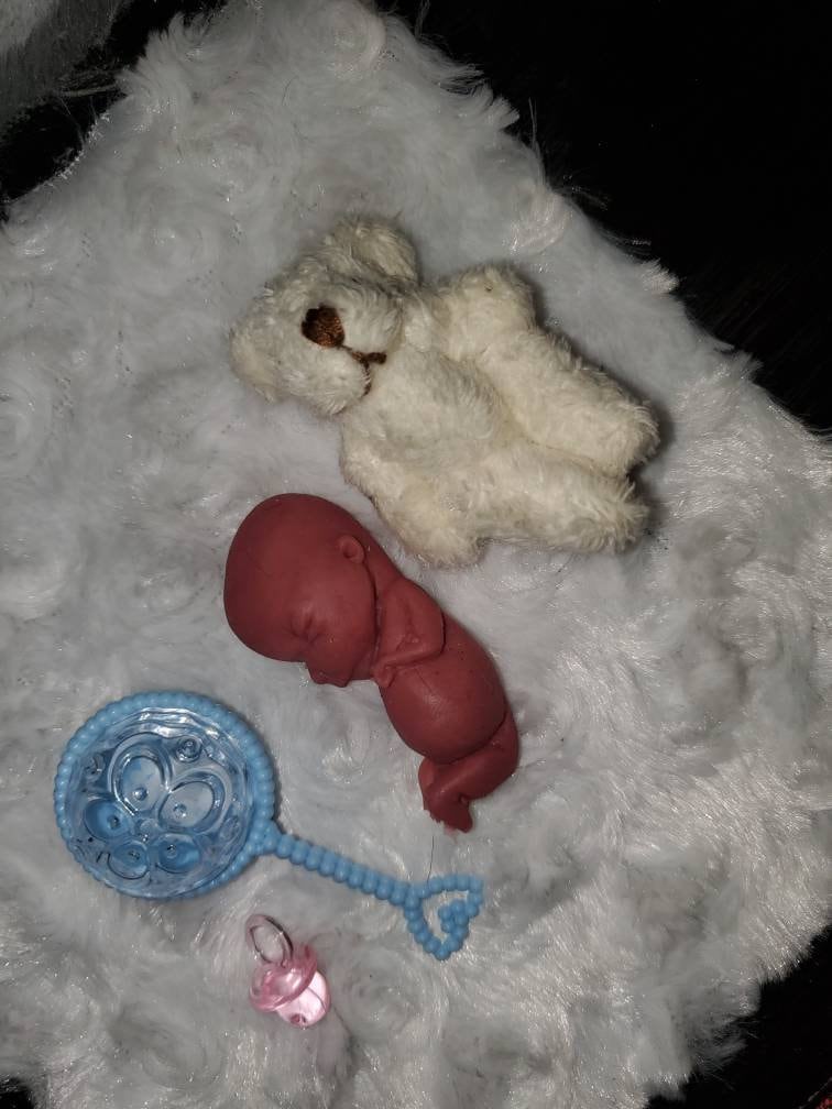 12 week gestational fetus silicone baby memorial keepsake