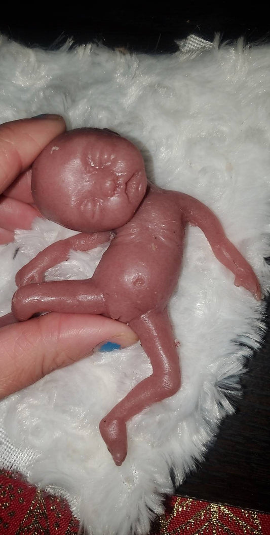 Full body silicone baby 4" memorial baby fetus born too soon girl