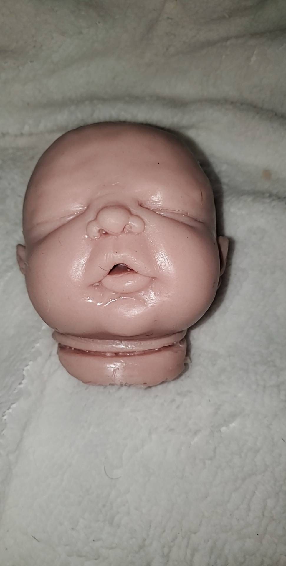 Silicone baby head for cuddle body blank unpainted "Ava sculpt"