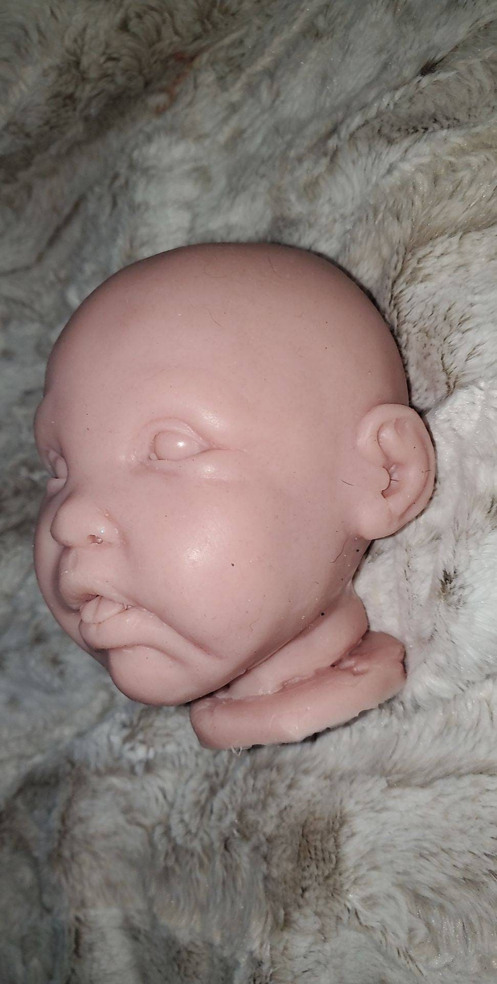 Silicone baby head for 18"newborn cuddle body "Avery"