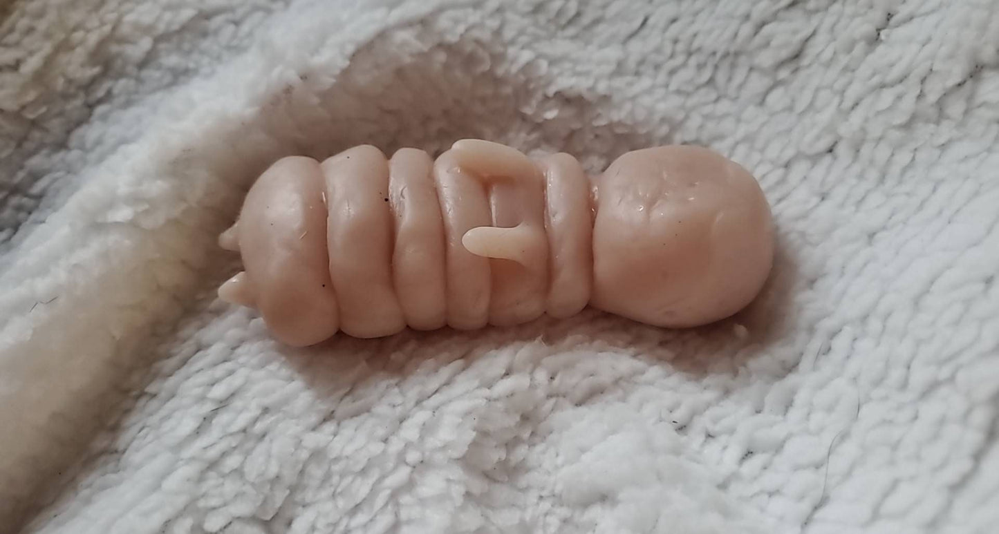 4" silicone caterpillar baby human