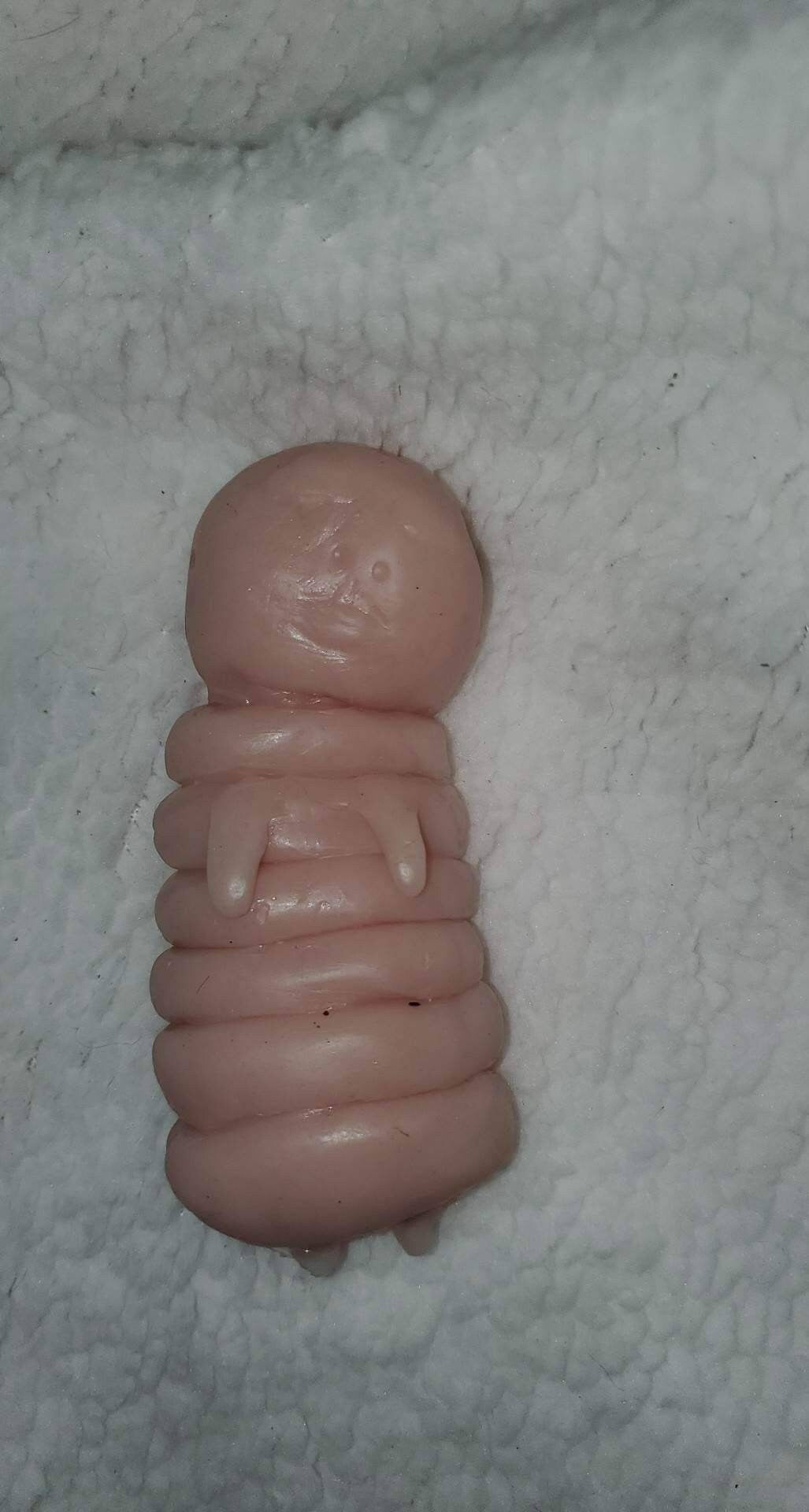 4" silicone caterpillar baby human