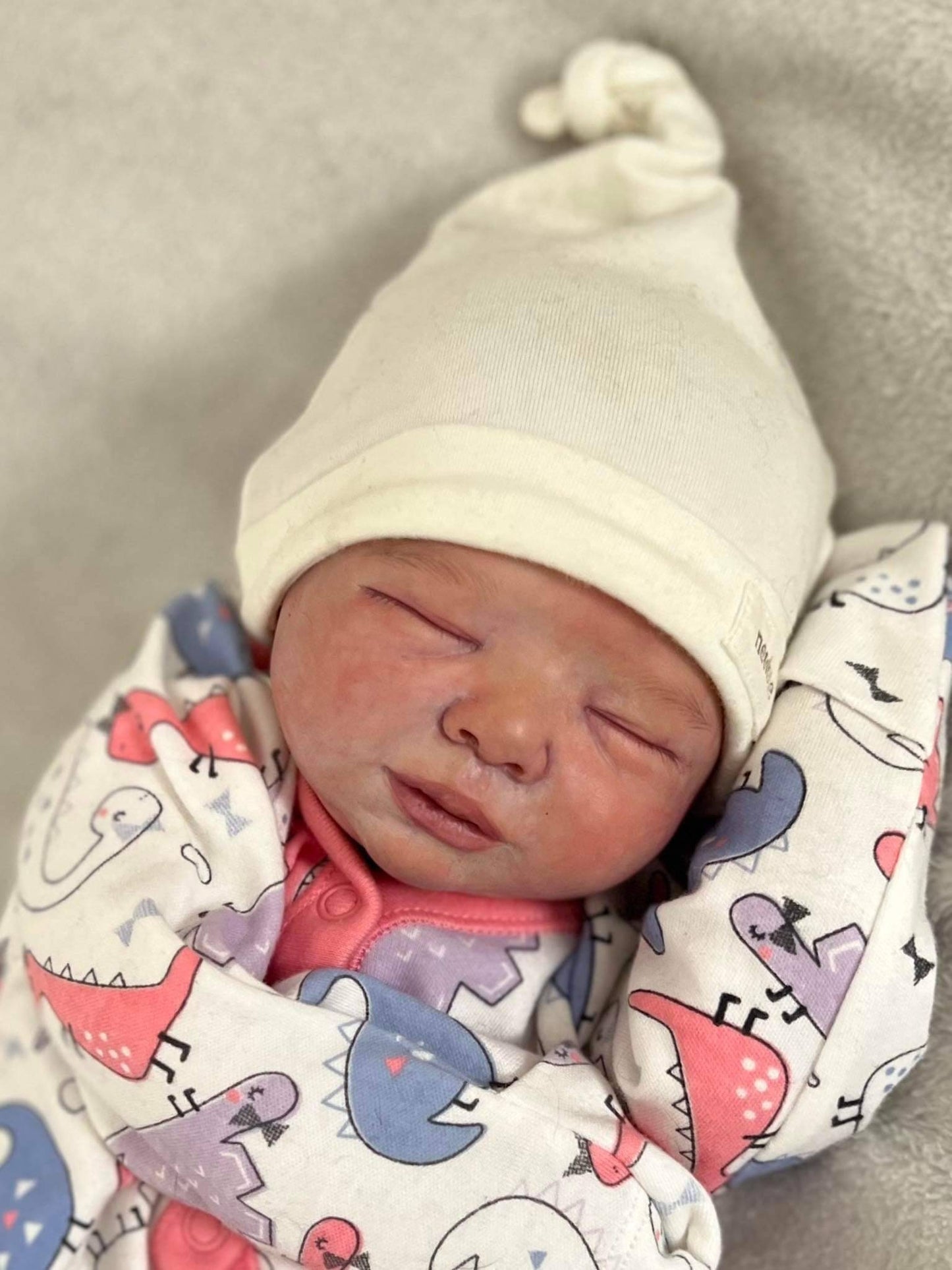 Silicone baby head for 17" cuddle baby