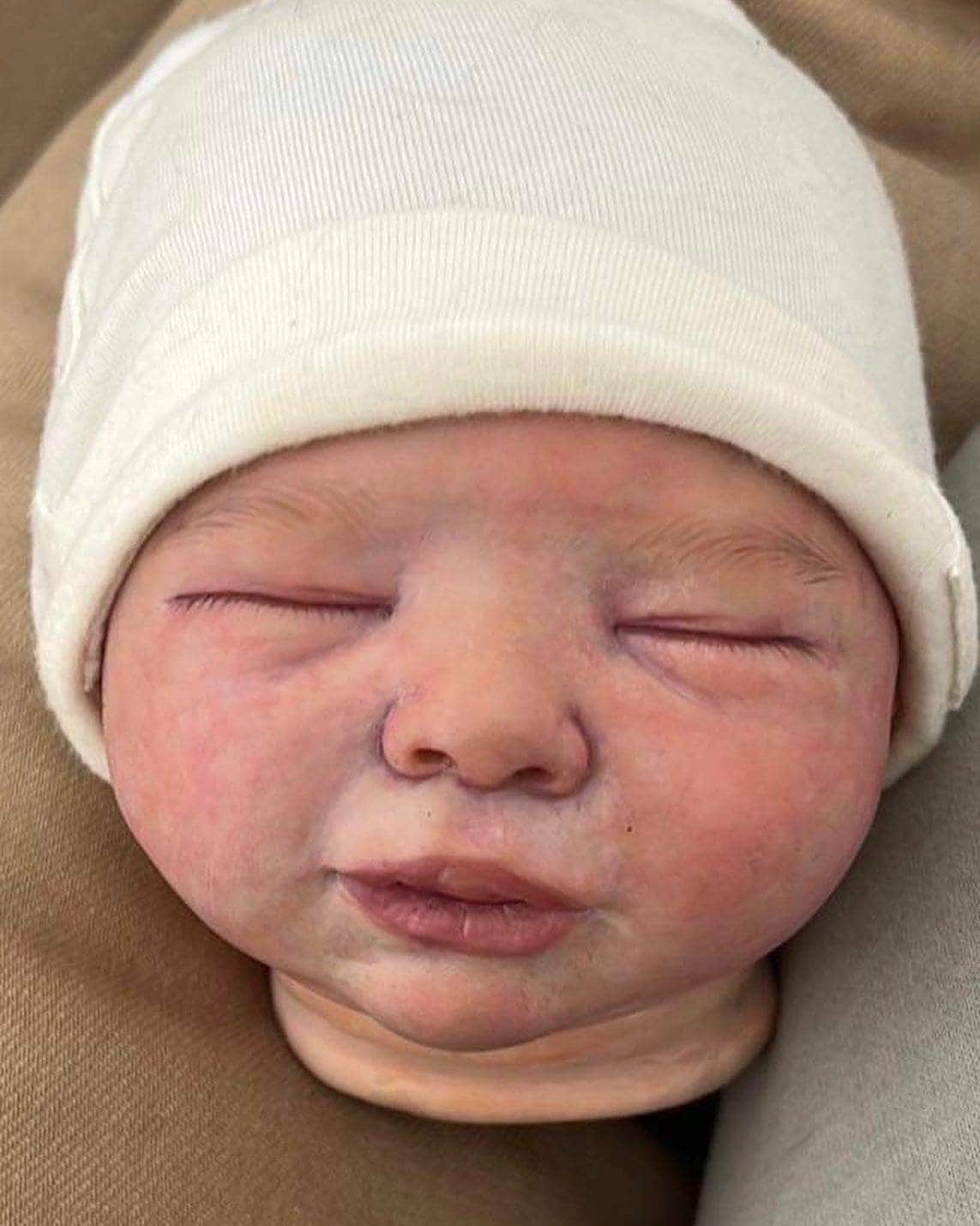 Silicone baby head for 17"-19" cuddle baby by sienna niall