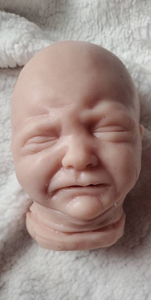 Crying silicone baby head pearl for 16" body