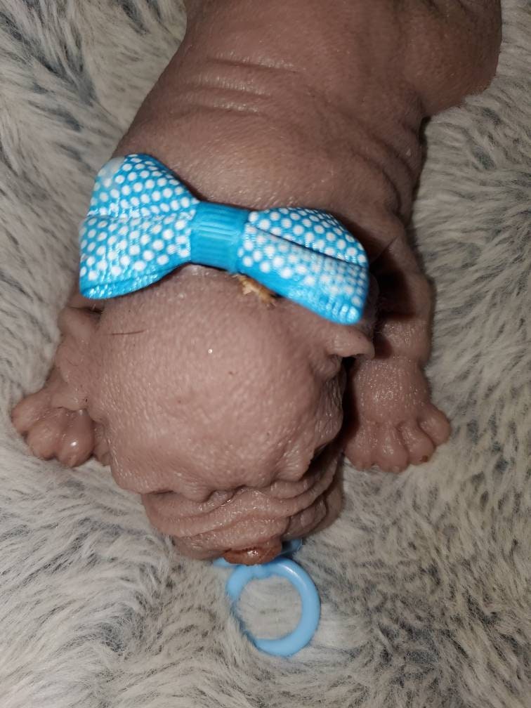 6" silicone bull dog puppy