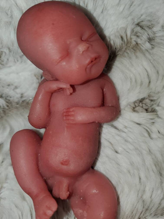 4" silicone memorial baby or mini newborn baby fully PAINTED
