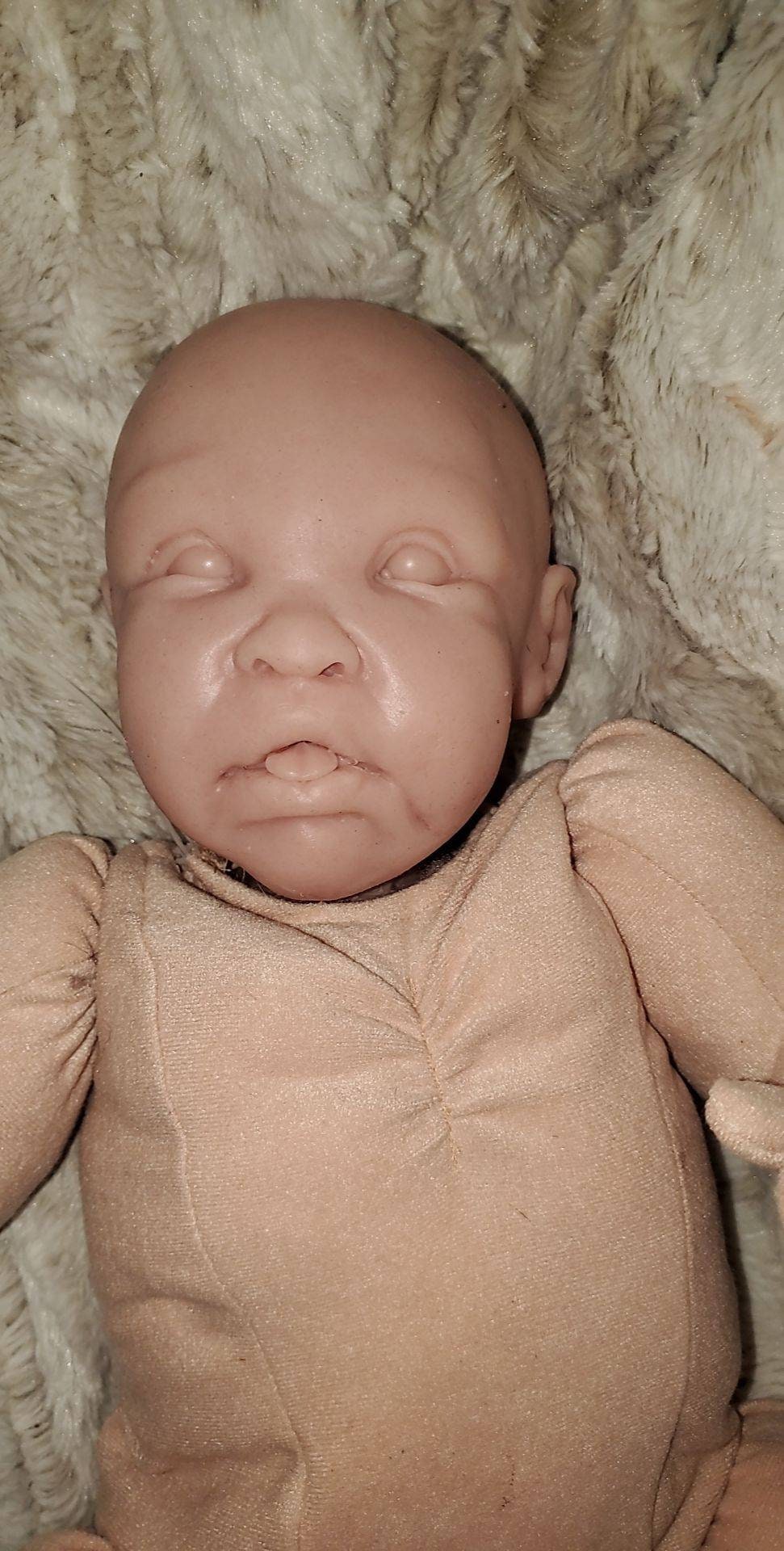 Silicone baby head for 18"newborn cuddle body "Avery"