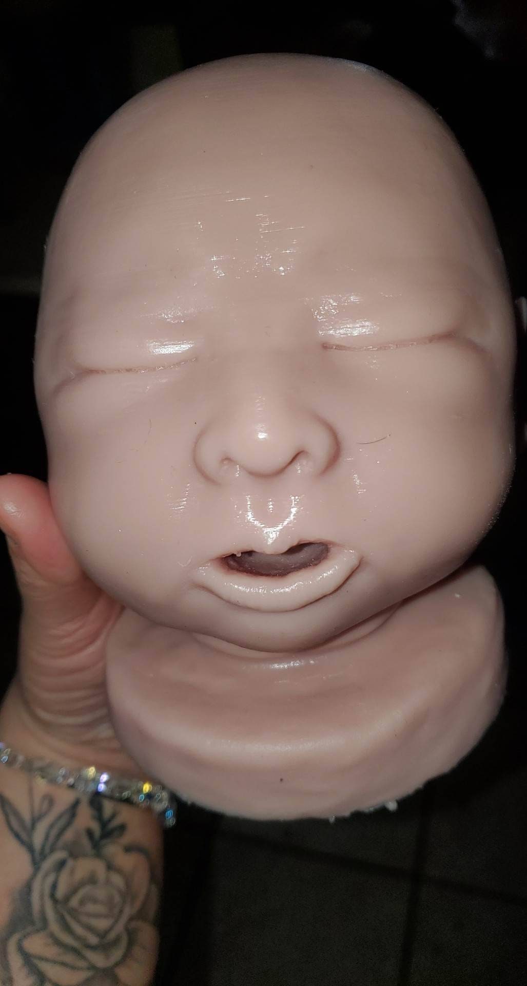 Silicone baby head and silicone baby limbs 20" Newborn blank or painted