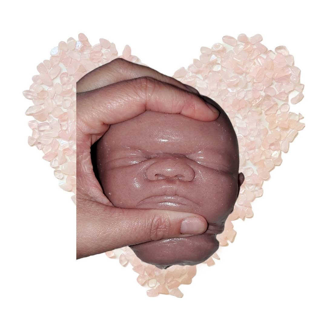 15" silicone baby head preemie for cloth body baby doll