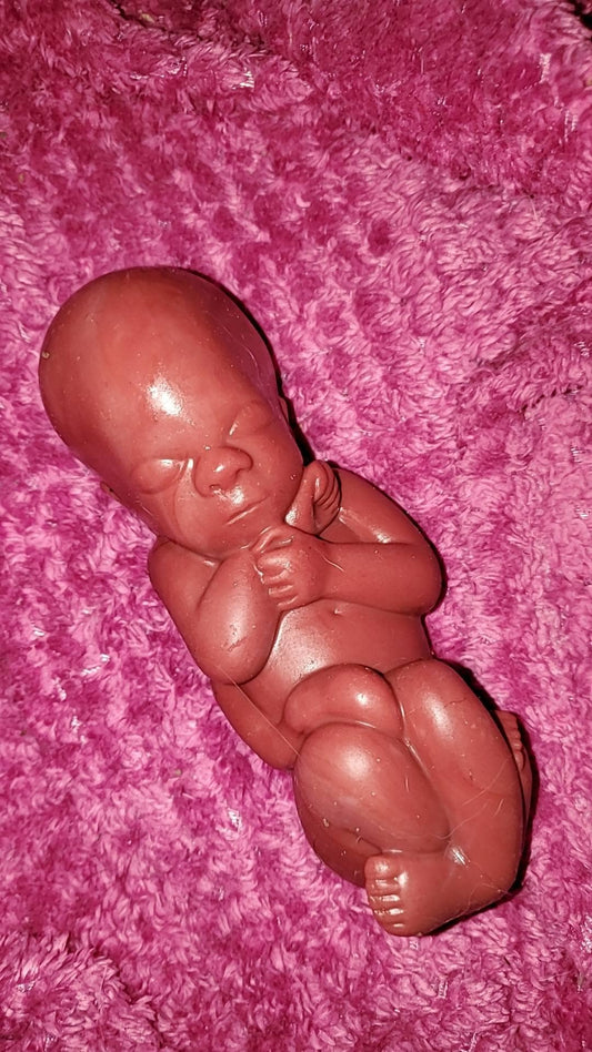 8" curled up silicone baby 22 week gestation memorial baby born too soon