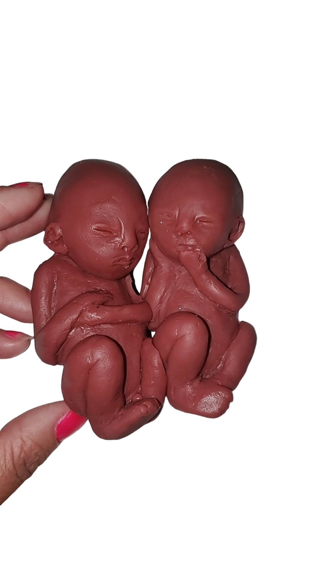 19 week silicone memorial fetus twins