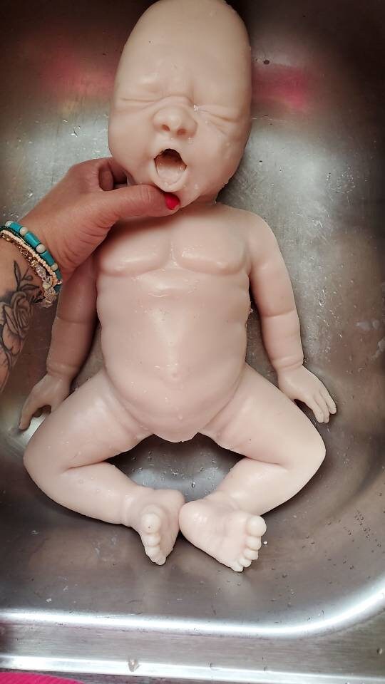 19" Full body silicone baby doll newborn girl or boy