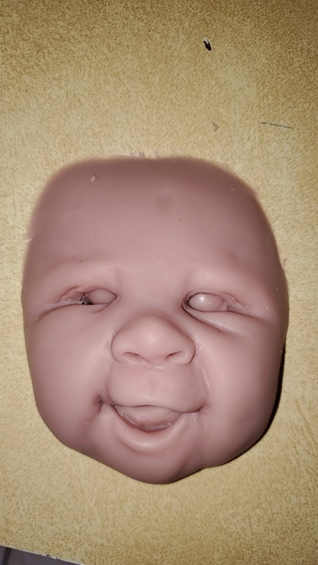 Silicone baby practice face newborn 0-3mo 3mo size surprise face!