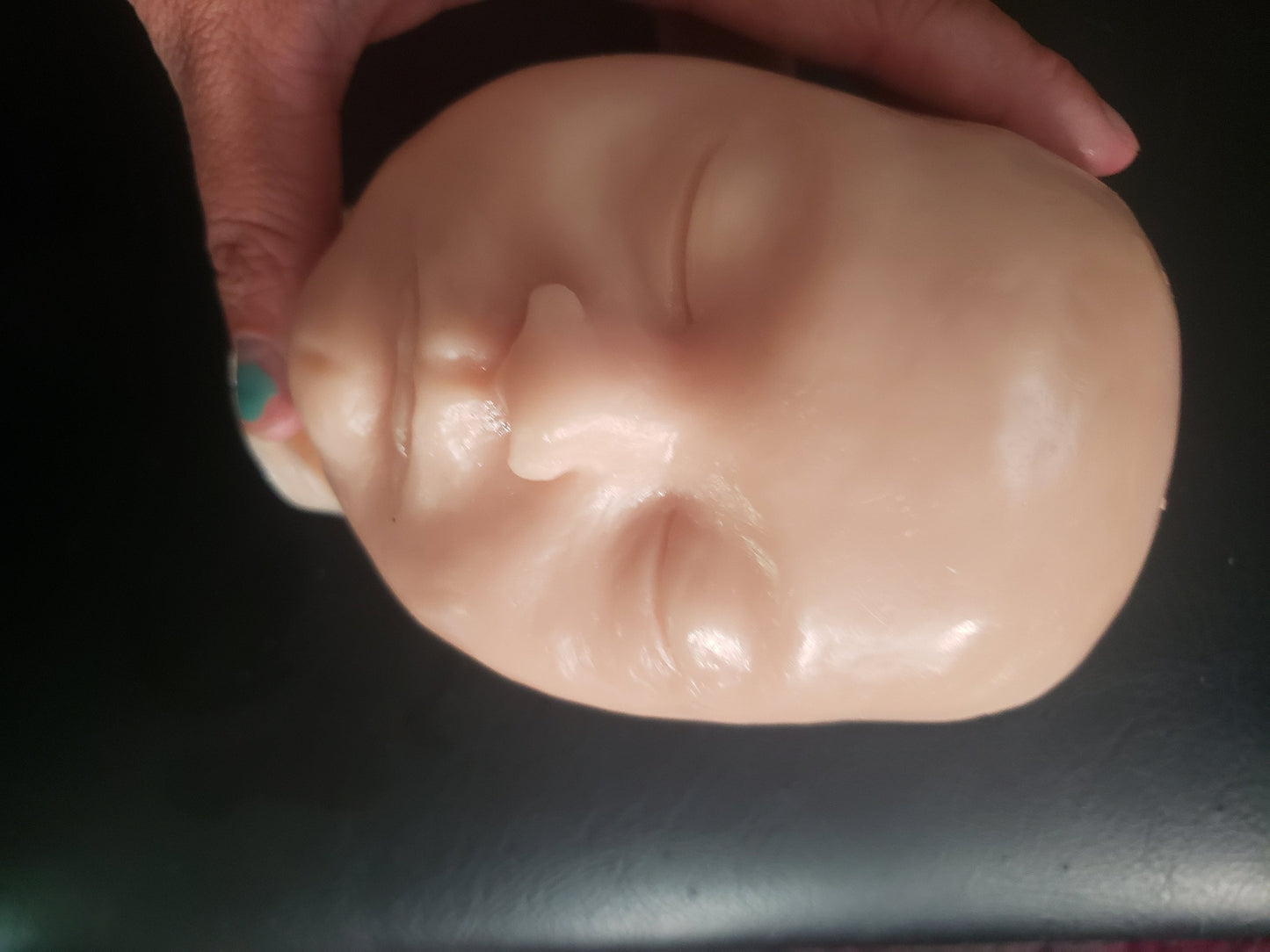 Silicone baby head newborn 18"-20" fully painted