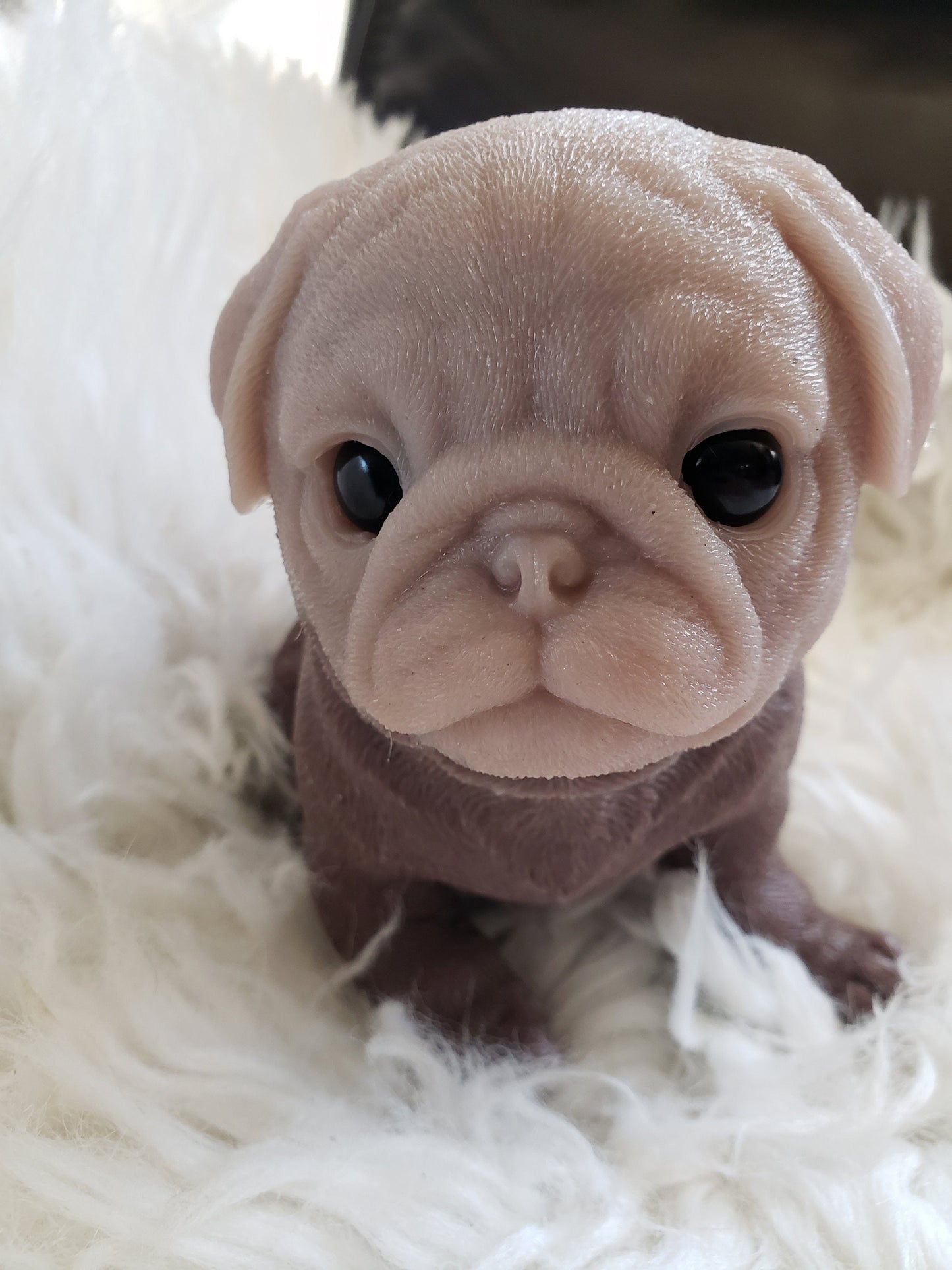 10" inches Full Body Silicone Pug puppy dog open eyes cutie you choose color