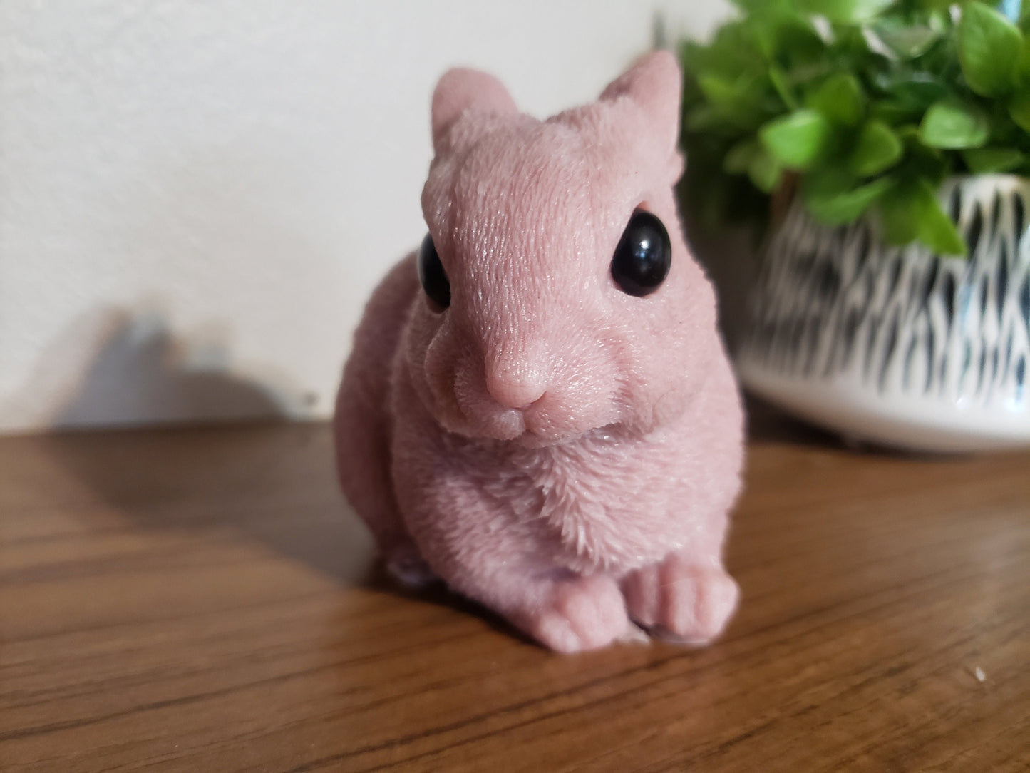 Baby bunny rabbit full silicone baby bunny 5" open eyes