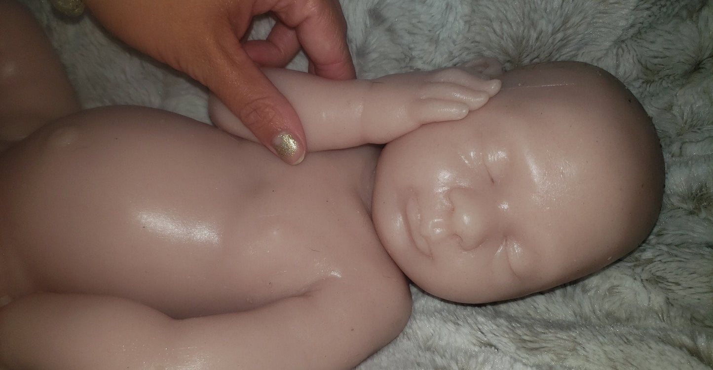 Full body silicone baby girl or boy newborn baby 19.5" pamela erff Olive