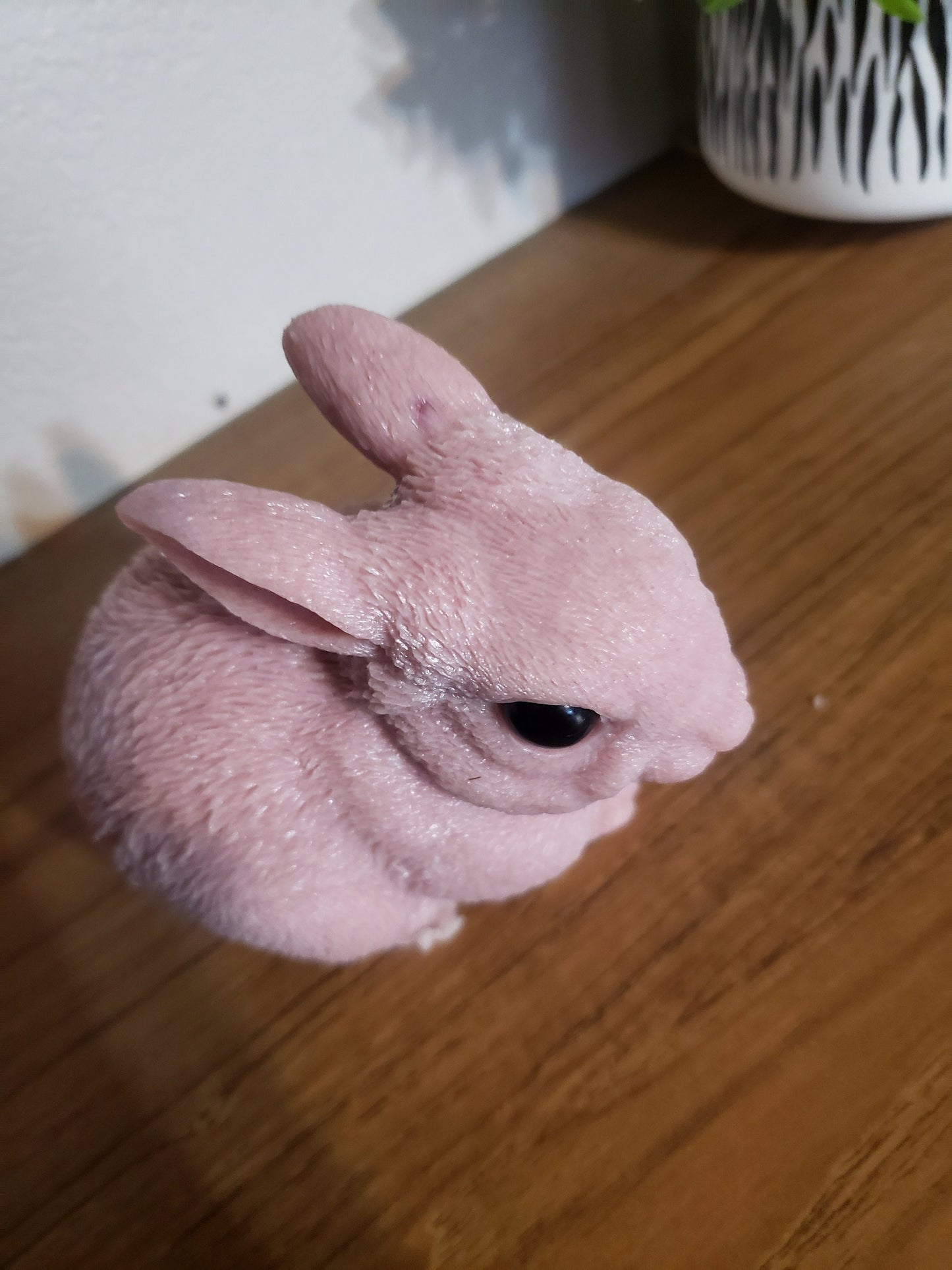 Baby bunny rabbit full silicone baby bunny 5" open eyes