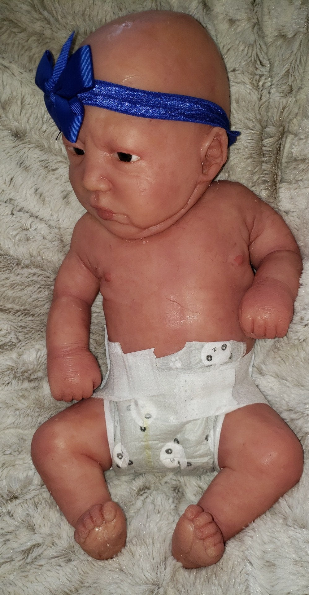 Full body silicone baby 19" Emerly or eli chunky newborn Open Eyes