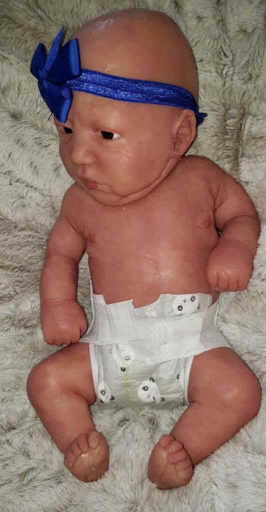 Full body silicone baby 19" Emerly  or eli chunky newborn Open Eyes