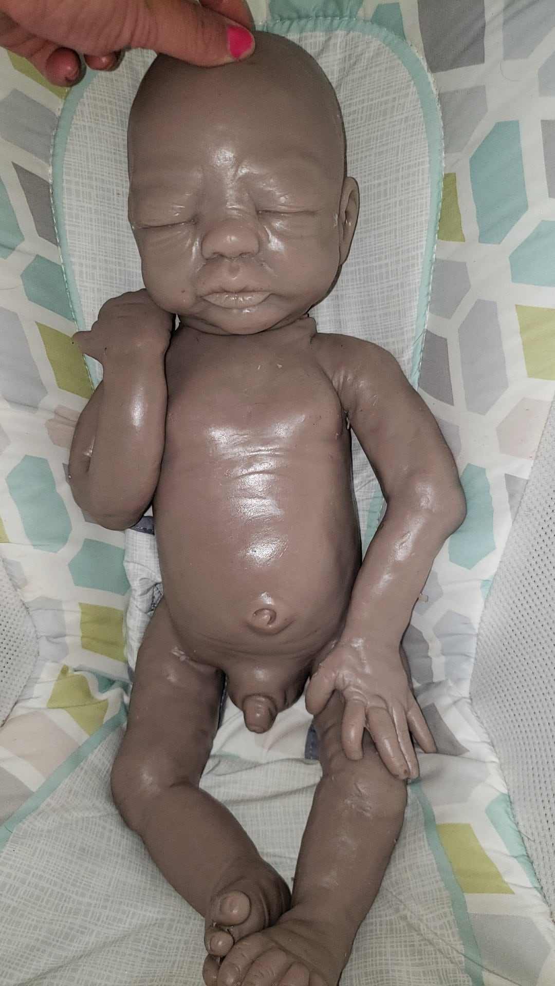 Full body silicone baby boy blank kit or fully painted baby boy doll Donna kohn 21" Markus