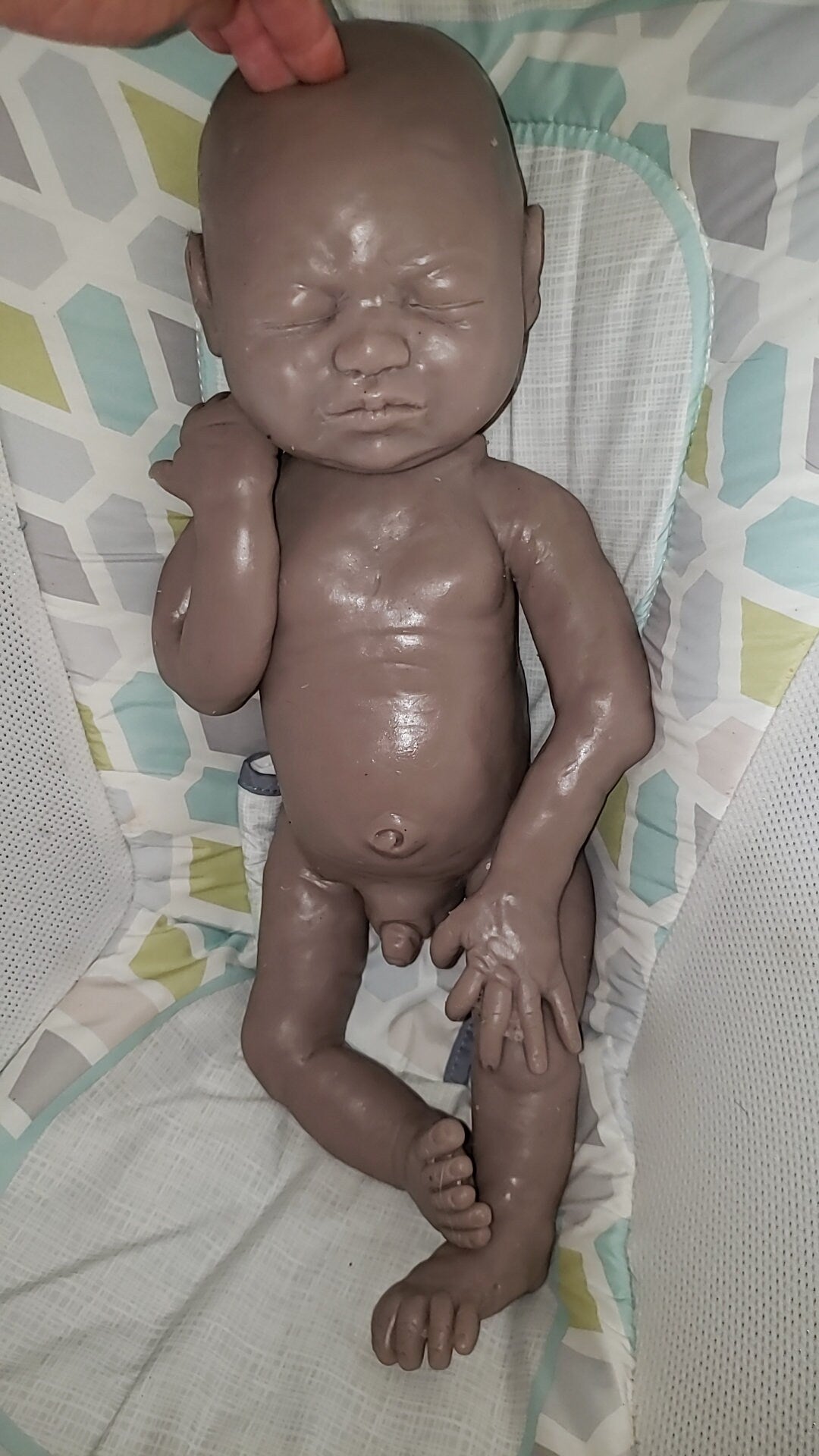 Full body silicone baby boy blank kit or fully painted baby boy doll Donna kohn