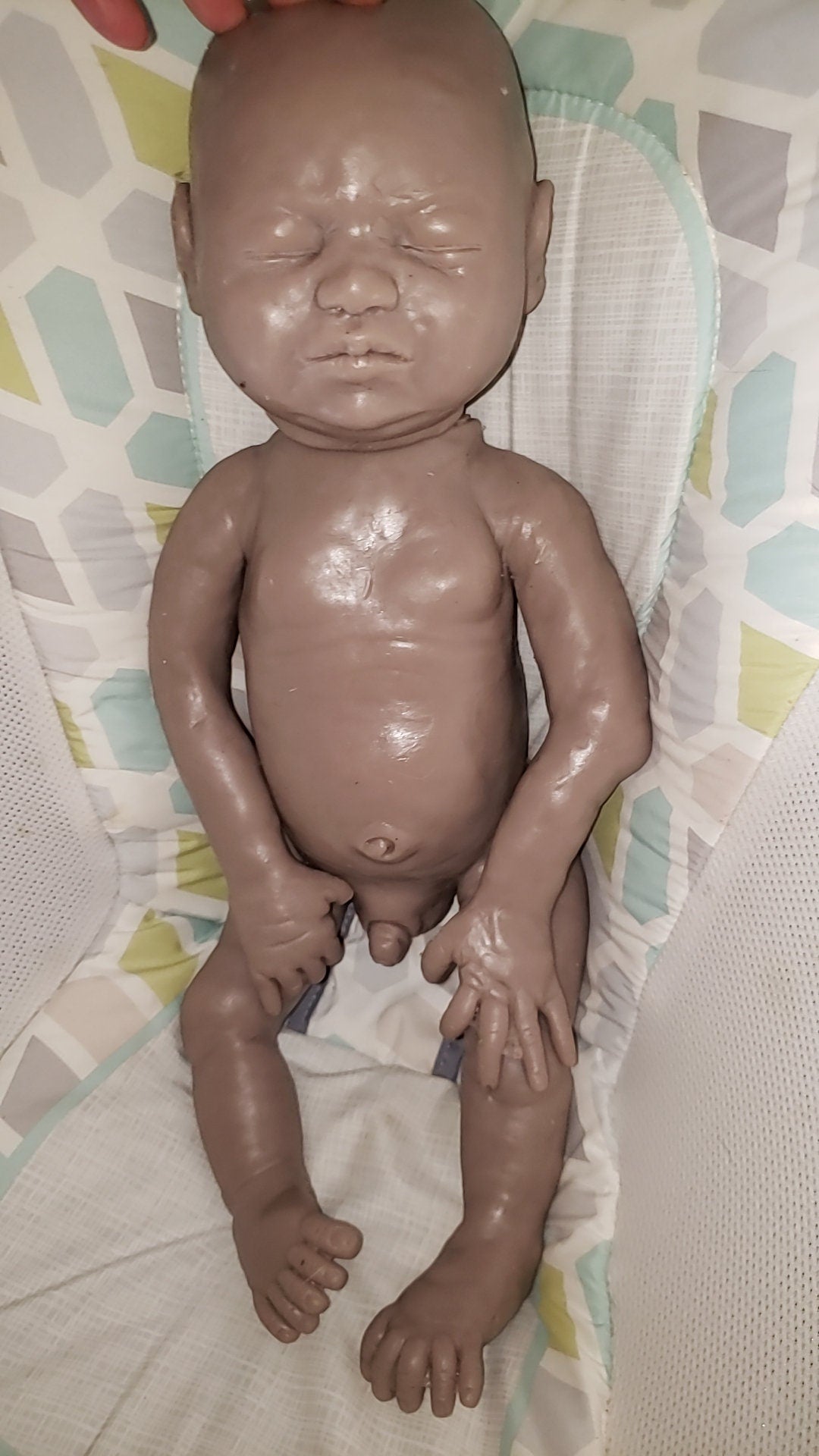 Full body silicone baby boy blank kit or fully painted baby boy doll Donna kohn