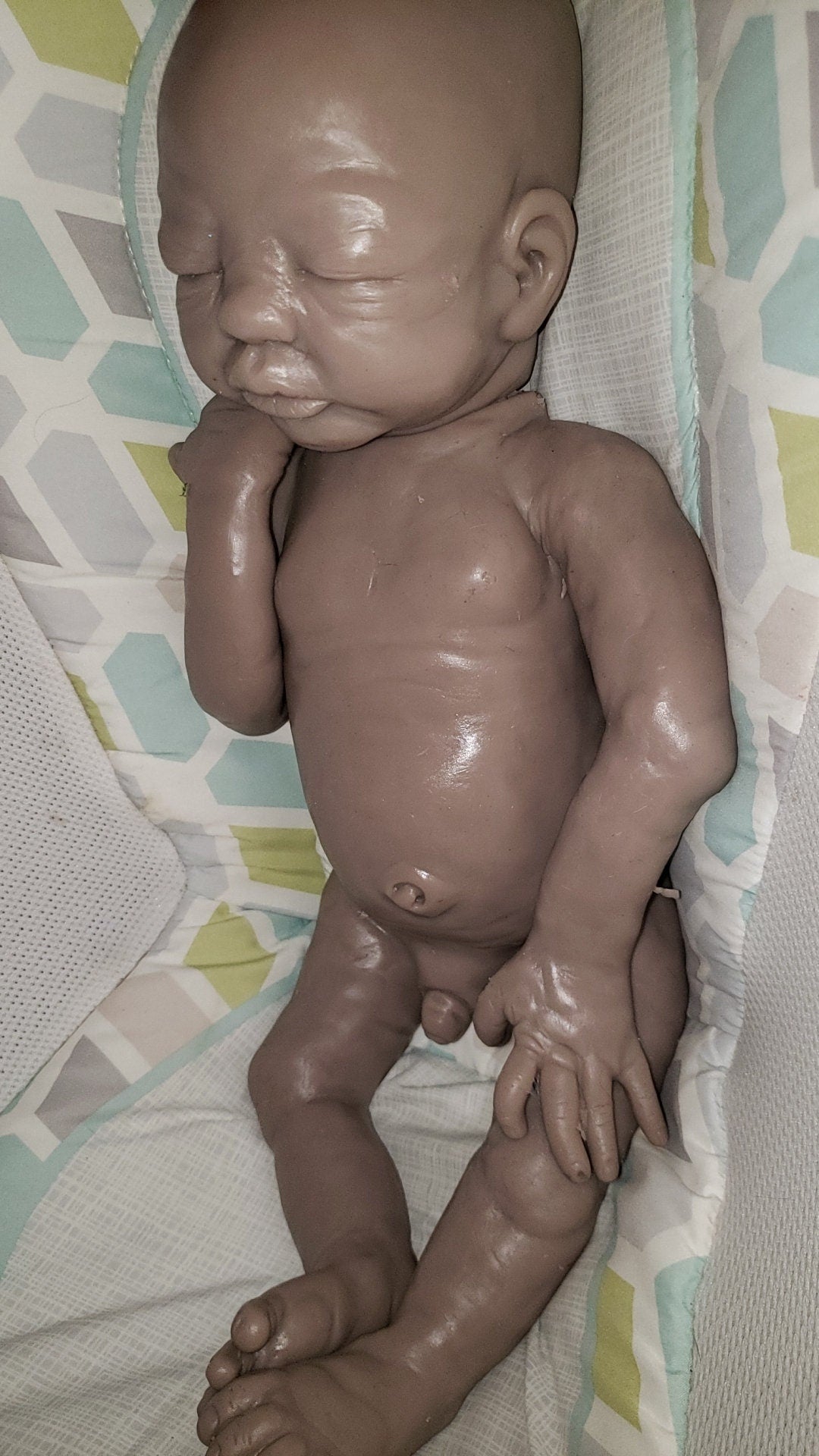 Full body silicone baby boy blank kit or fully painted baby boy doll Donna kohn 21" Markus