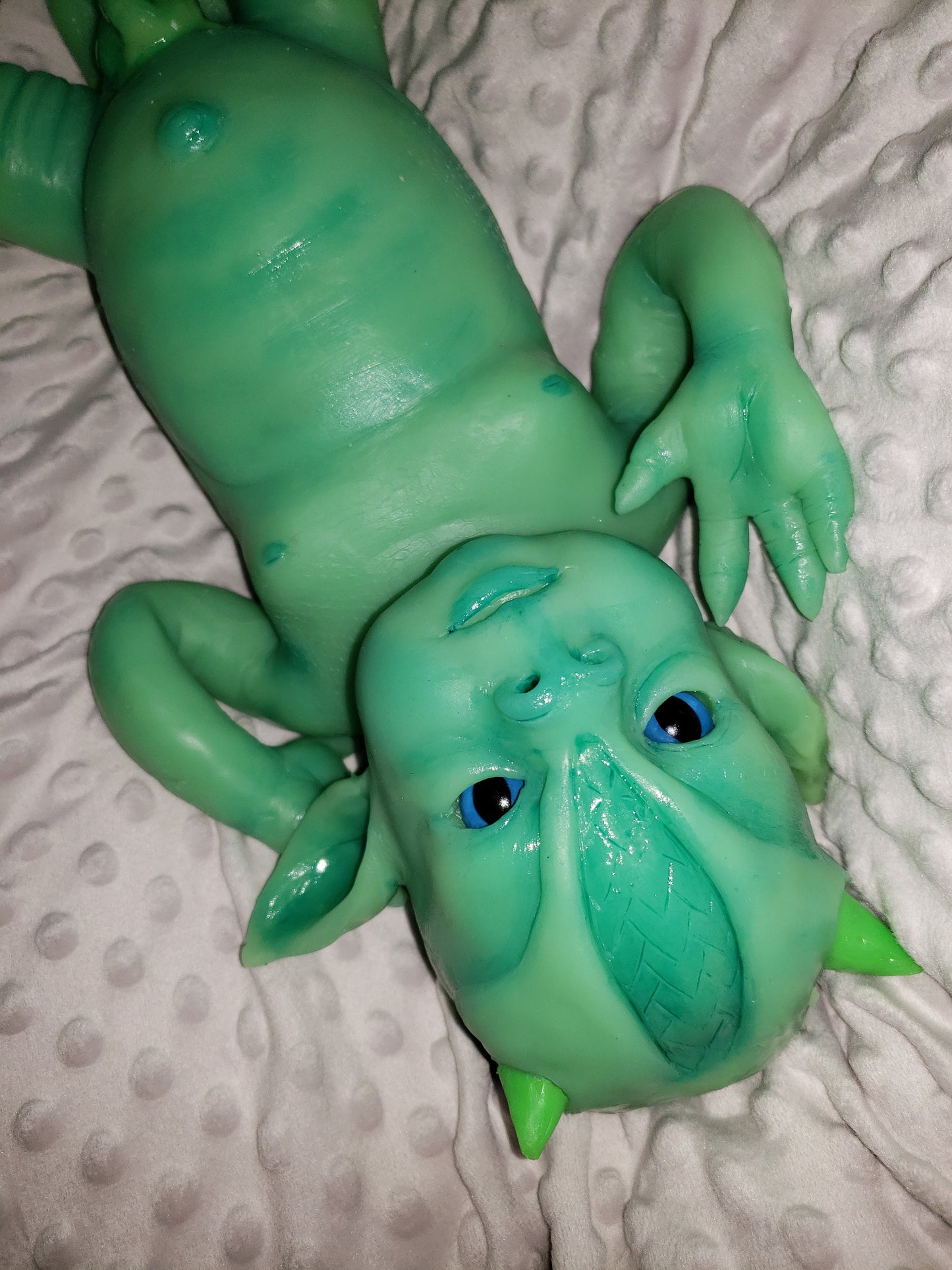 Full body silicone baby dragon blank kit "saphire"